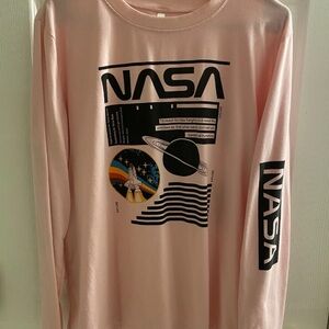 Women’s Pink NASA Long-Sleeved T-Shirt, XL, NWOT